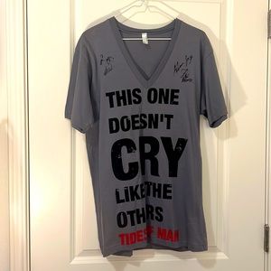 Authentic Signed Tides Of Man V Neck T Shirt